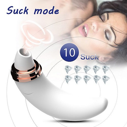 10-Speed Moon Vibrator with Clitoral Sucking Function