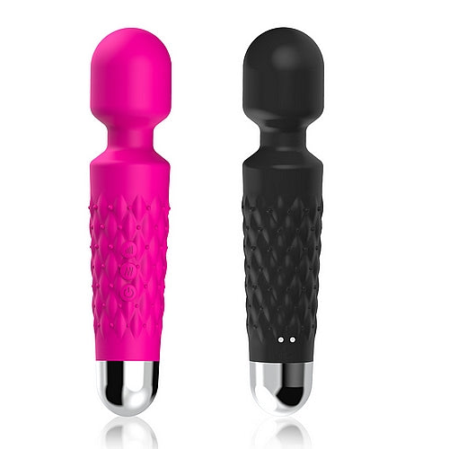 Popular Pink Color 9 Speeds Rechargeable Silicone Wand Massager